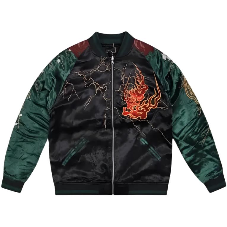 Front view of Demon Flower sukajan jacket from Sukajan Mall.