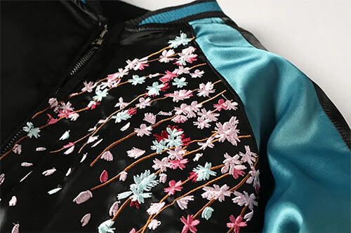 Front view of Koi Jump sukajan jacket from Sukajan Mall.